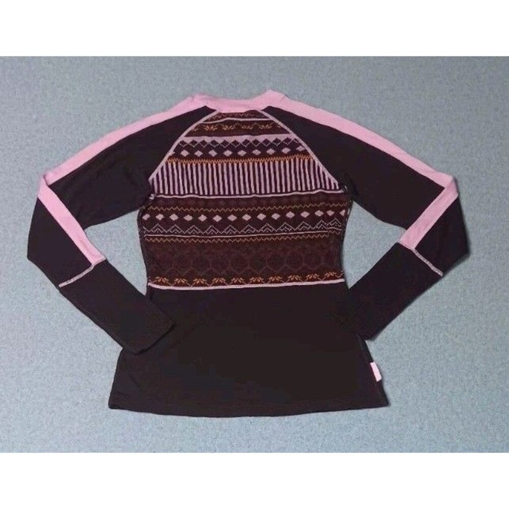 Kari Traa Perle Wool Blend Long Sleeve Base Layer XS Jacquard Knit Nordic Style - Picture 13 of 13